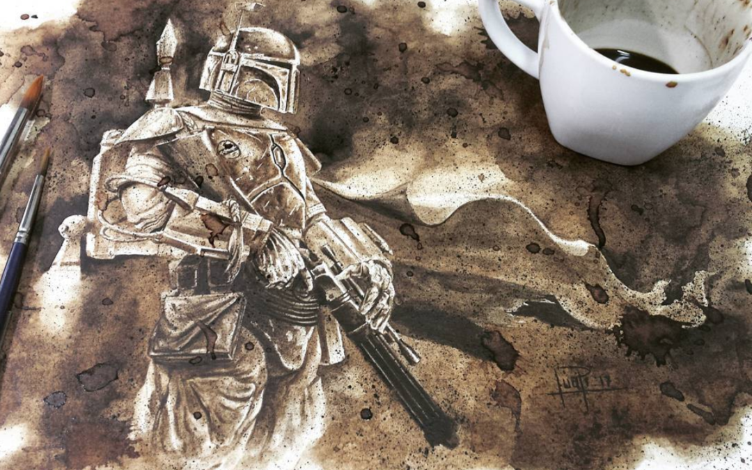 Stuff We Love: Artist Juapi Garabatos renders sci-fi characters with coffee